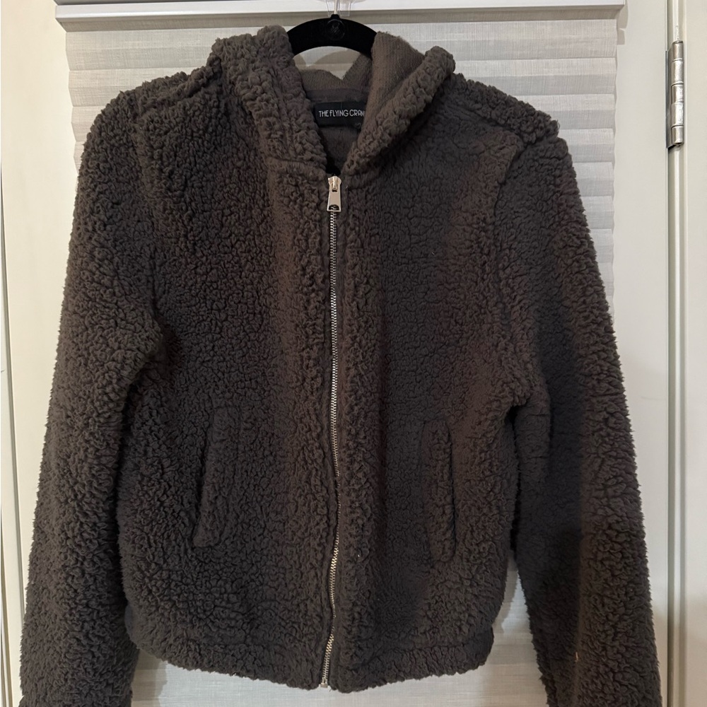 Cozy Gray Sherpa Jacket